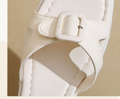 Platform Buckled Block Heel Sandals