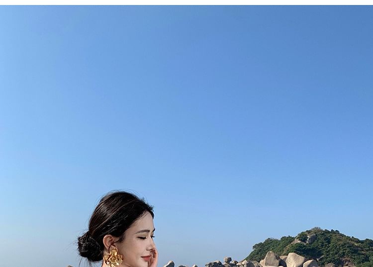 Shoulder Sleeveless Plain Sheath One Lace Evening Slit Gown Ruched Mesh Panel