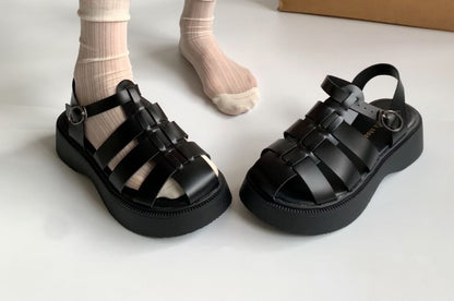 Platform Chunky Heel Roman Sandals