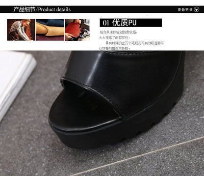 Strappy Platform Chunky Heel Sandals