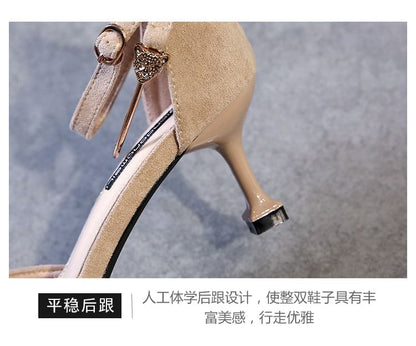 Ankle Strap Pointed High Heel Sandals (Various Designs)