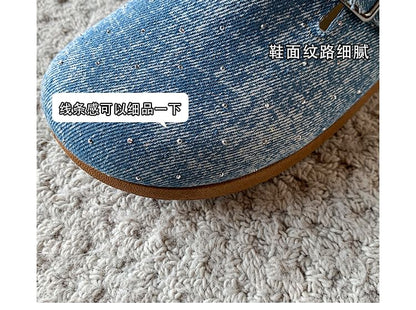 Plaid Buckled Platform Mules