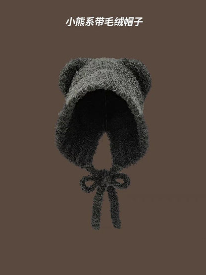 Bear Ear Knit Trapper Hat (Various Designs)