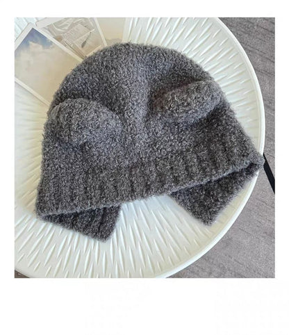 Bear Ear Knit Trapper Hat (Various Designs)