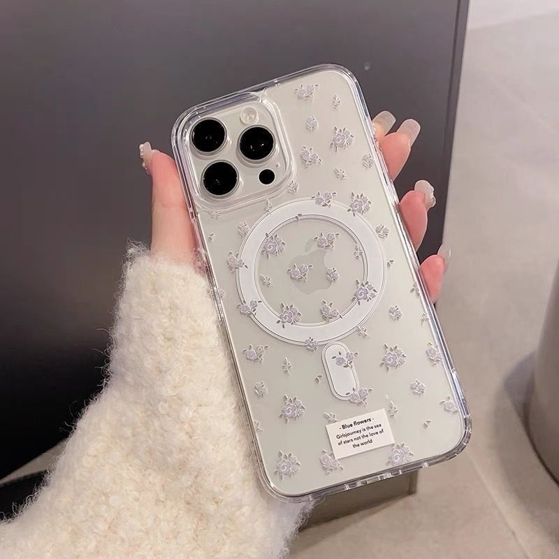 Floral Magnetic (Compatible with MagSafe) Phone Case / Card Holder / Set