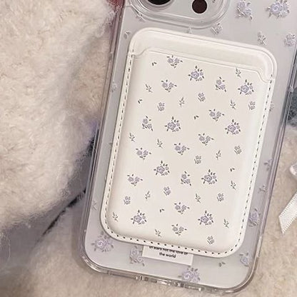 Floral Magnetic (Compatible with MagSafe) Phone Case / Card Holder / Set