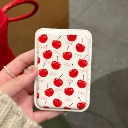 Cherry Magnetic (Compatible with MagSafe) Phone Case / Card Holder / Set