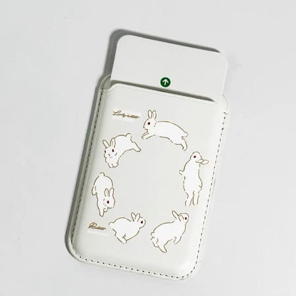 Rabbit Print Magsafe Compatible iPhone Case / Card Case / Set
