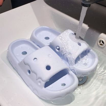 Couple Matching Plain Bathroom Home Slippers