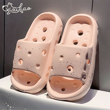 Couple Matching Plain Bathroom Home Slippers