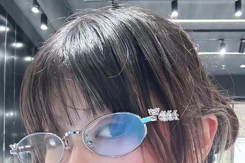 Oval Rhinestone Glasses / Sunglasses