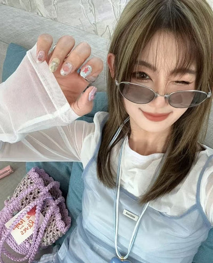 Oval Metal Frame Sunglasses