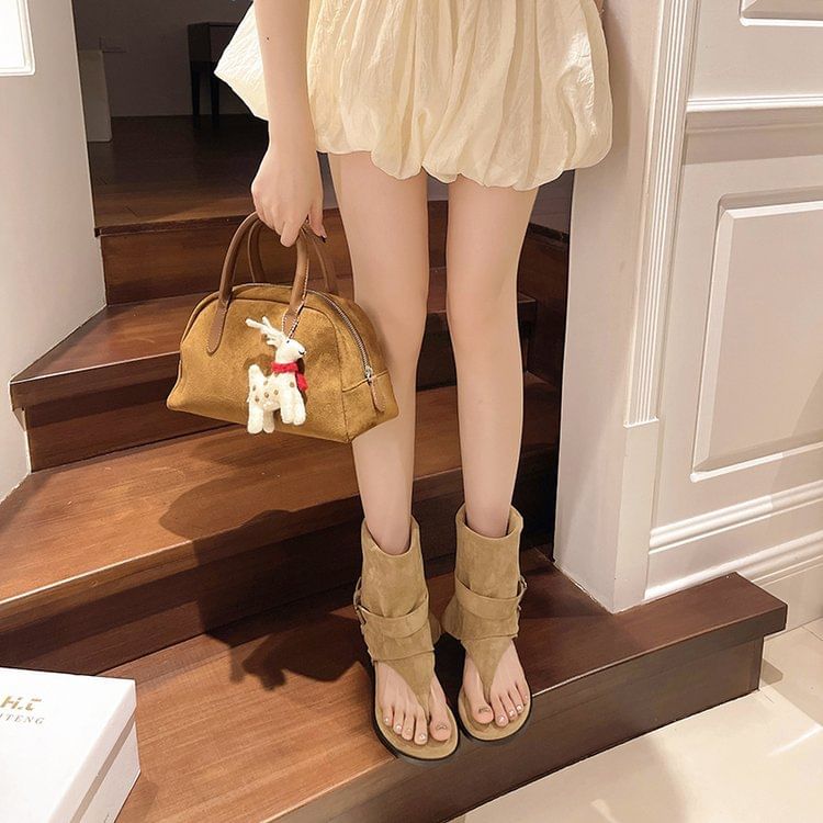 Short Flip Boots Flop Buckled