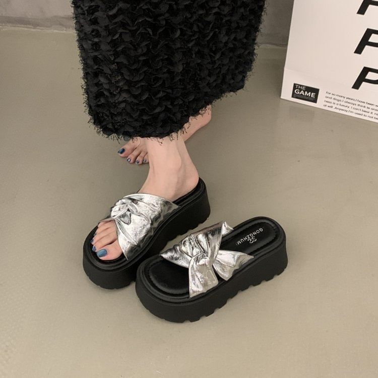 Sandals Platform Twisted Slide
