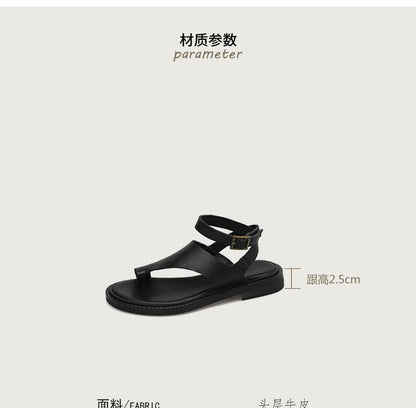 Chunky Heel Thong Sandals