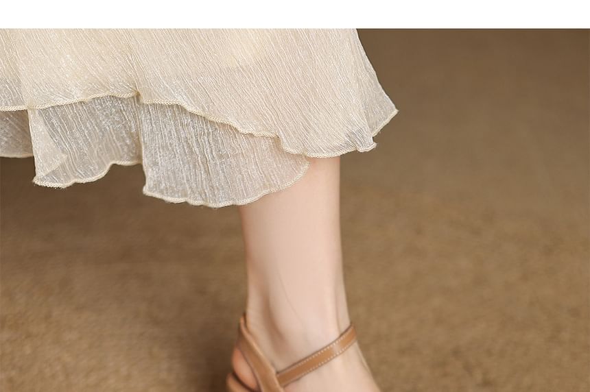 Square-Toe Chunky Heel Sandals