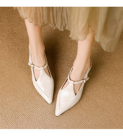 High Heel Buckled Slingback Sandals