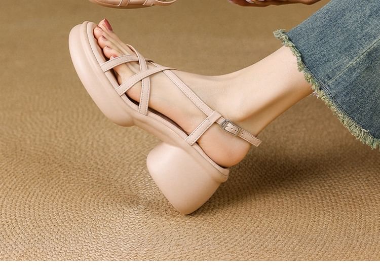 Platform Chunky Heel Strappy Sandals
