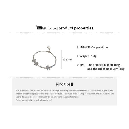 CZ Flower Tennis Bracelet