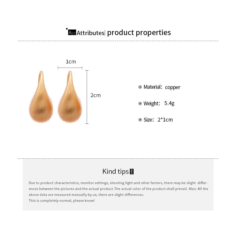 Droplet Hook Stud Earring