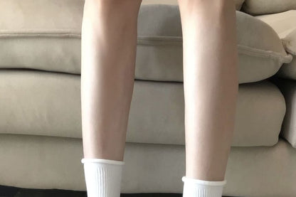 Faux Leather Chunky Heel Loafers