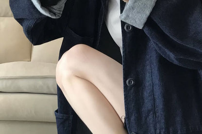 Faux Leather Chunky Heel Loafers