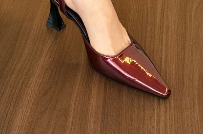 Pointed Toe Ankle Strap High Heel Sandals