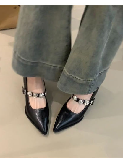 Mary Pointed Shoes Jane Toe