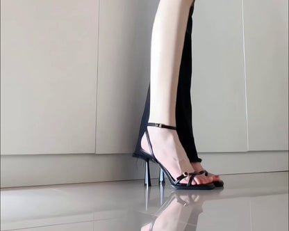 Ankle Strap Criss Cross High Heel Sandals