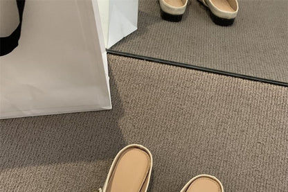 Faux Leather Mary Jane Mules