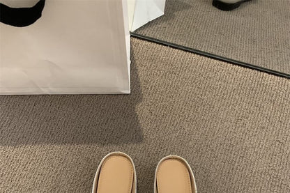 Faux Leather Mary Jane Mules