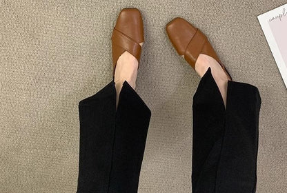 Mules Square Criss Cross Toe