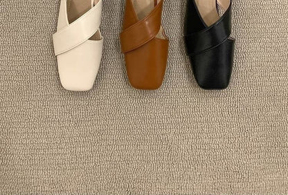 Mules Square Criss Cross Toe