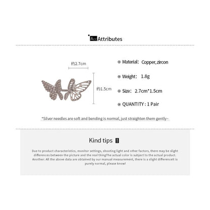 Rhinestone Butterfly Ear Cuff