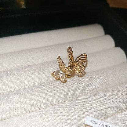 Rhinestone Butterfly Ear Cuff