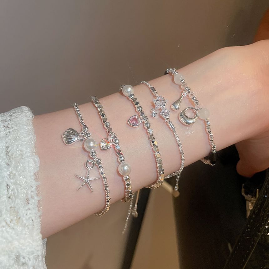 Faux Pearl Beaded Bracelet