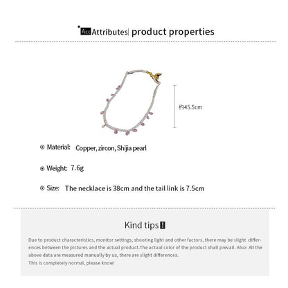 Faux Pearl Butterfly Layered Necklace / Butterfly Stud Earring