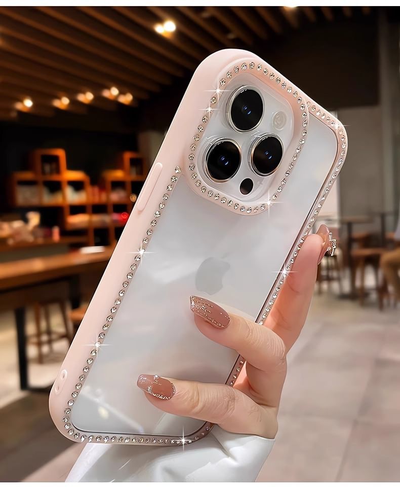 Case iPhone Transparent Rhinestone