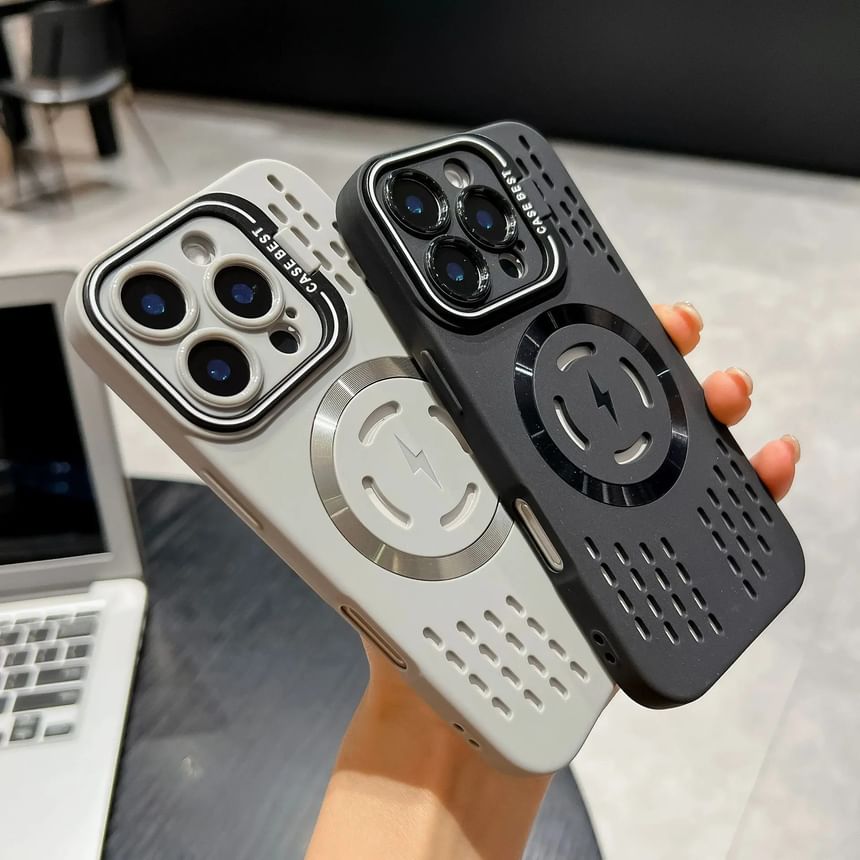 with (Compatible Case iPhone Magnetic Perforated MagSafe)