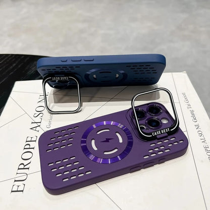 with (Compatible Case iPhone Magnetic Perforated MagSafe)