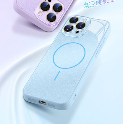 iPhone MagSafe) with Case Magnetic Glitter (Compatible