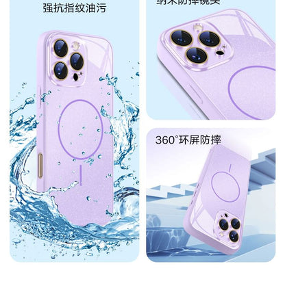 iPhone MagSafe) with Case Magnetic Glitter (Compatible