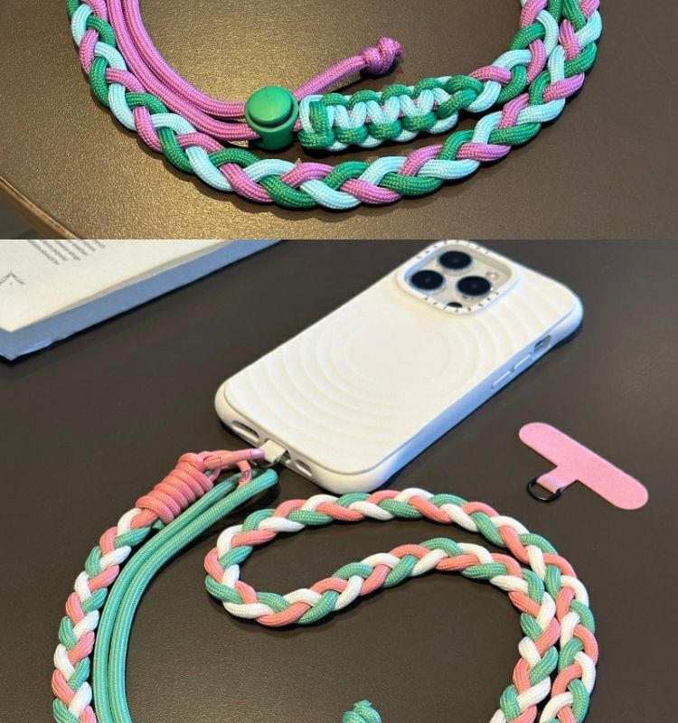 Phone Lanyard Braided Pad Strap with