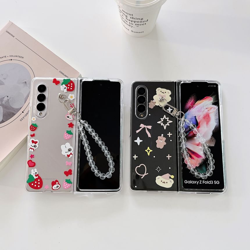 Cartoon Transparent Phone Case / Strap / Set