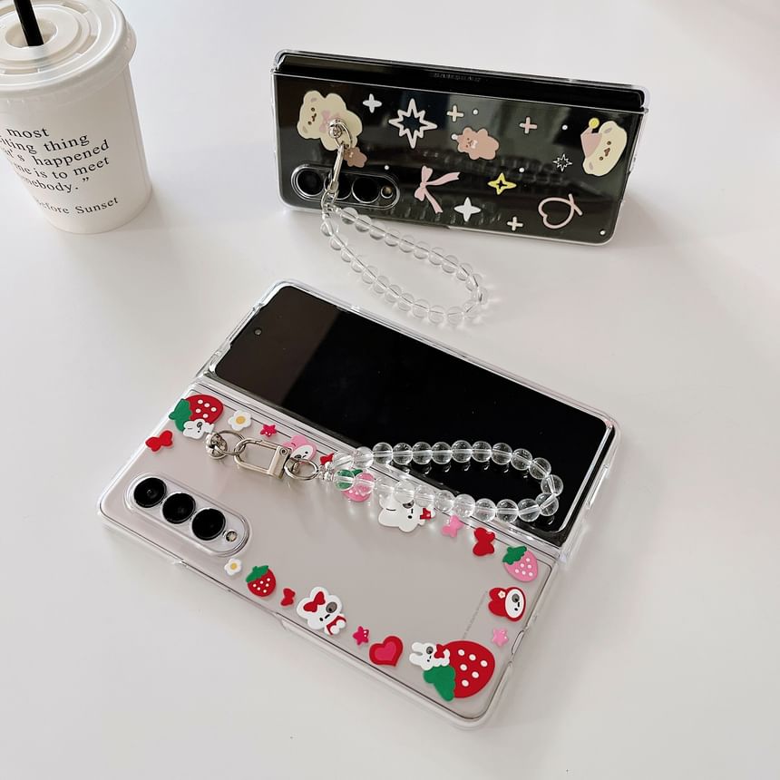 Cartoon Transparent Phone Case / Strap / Set
