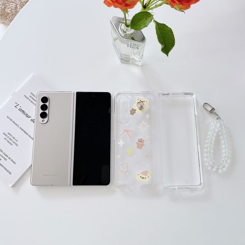 Cartoon Transparent Phone Case / Strap / Set
