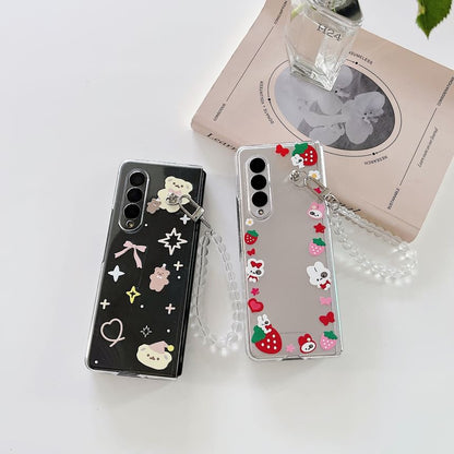 Cartoon Transparent Phone Case / Strap / Set
