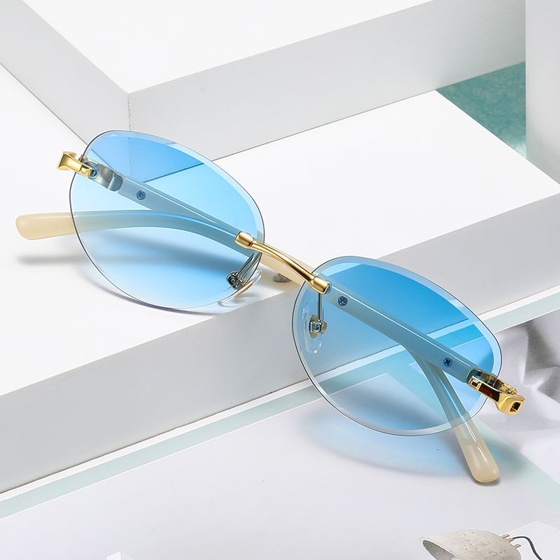 Retro Rimless Sunglasses