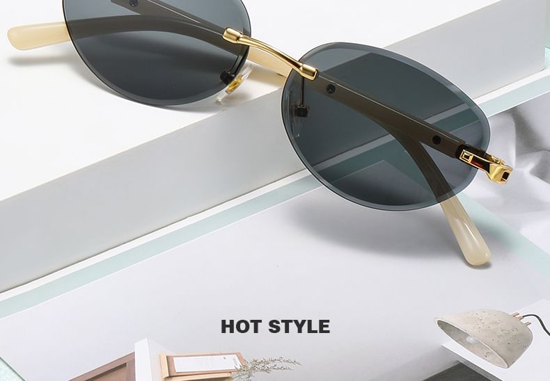 Retro Rimless Sunglasses