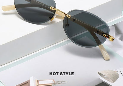 Retro Rimless Sunglasses